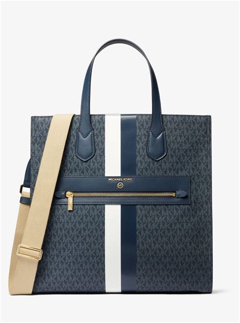 michael kors rope stripes|Kempner Large Logo Stripe Tote Bag .